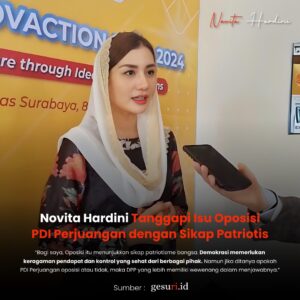 Novita Hardini Tanggapi Isu Oposisi PDI Perjuangan dengan Sikap Patriotis